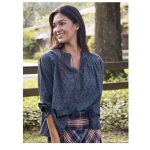 Natural Life Women's Eyelet Blouse Size XL